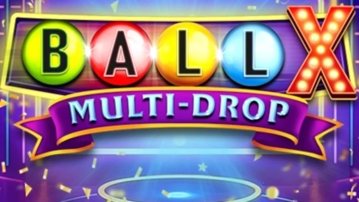 Ball X Multi-Drop slot neon game show theme